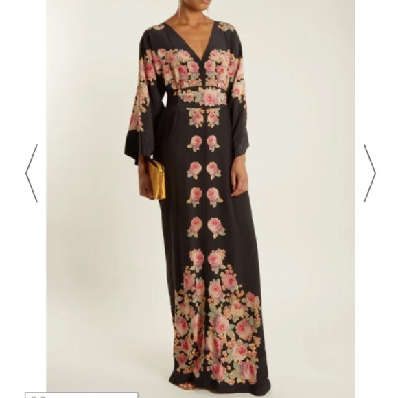 Vilshenko Bolce Peony-print silk Dress - Picture 4 of 6